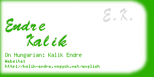 endre kalik business card